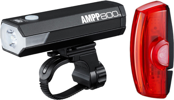 Cateye AMPP800/Rapid-X2 800lm Rechargeable Light Set