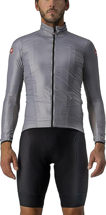 Castelli Aria Shell Jacket Silver Grey 2022