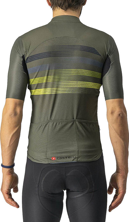 Castelli Endurance Pro SS Jersey Military Green/Blue Sulphur 2022