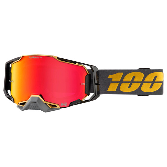 100% Armega MTB Goggles HiPER Mirror Red Lens Falcon 5 Black