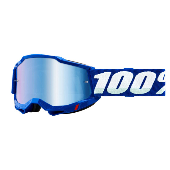100% Accuri 2 MTB Goggles Mirror Blue Lens Blue