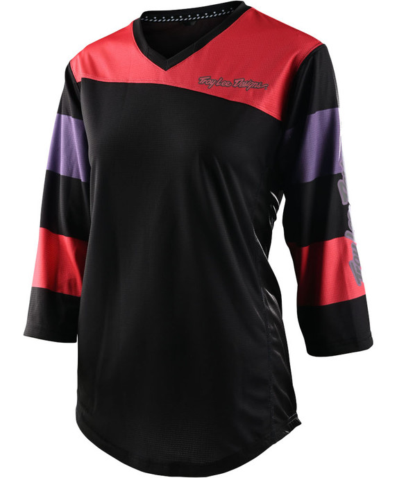 Troy Lee Designs Mischief Womens MTB 3/4 Sleeve Jersey Rugby Firecracker