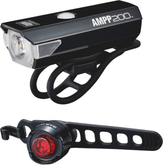 Cateye AMPP200/ORB RC Front and Rear Lightset