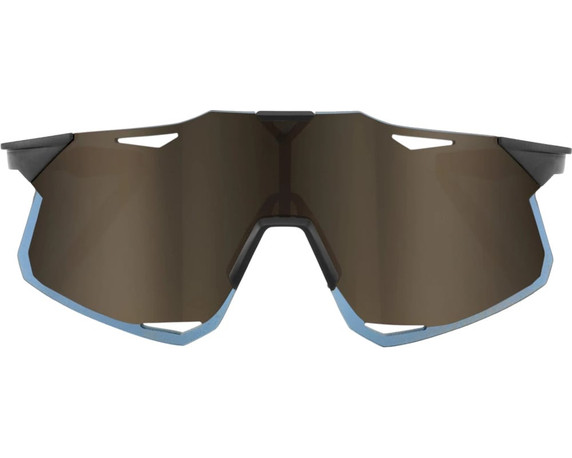 100% Hypercraft Sunglasses Matte Black (Soft Gold Mirror Lens)