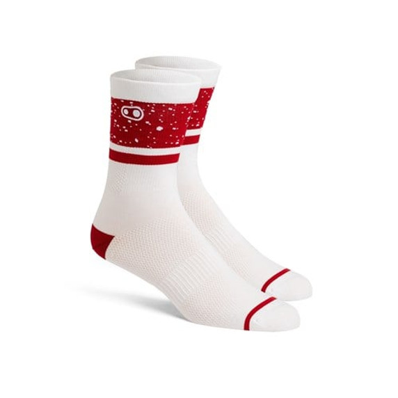 Crank Brothers Icon MTB Socks Splatter White/Red
