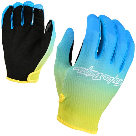 Troy Lee Designs Flowline MTB Gloves Faze Blue Yellow