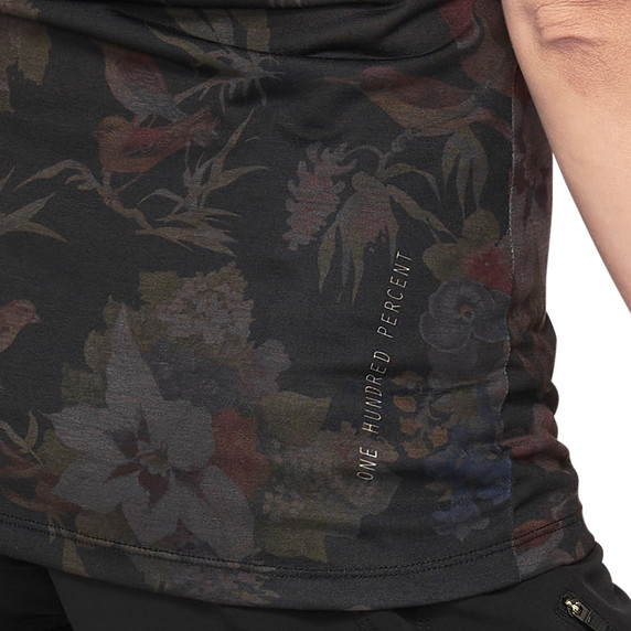 100% Airmatic SS Womens Jersey Black Floral
