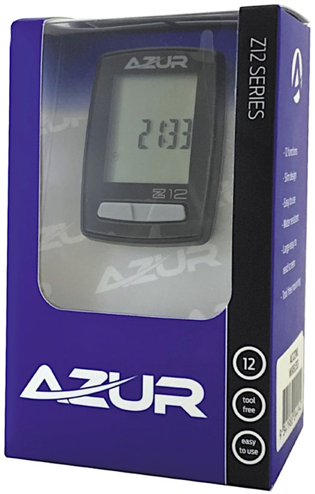 Azur Z12 Wired 12 Function Bike Computer Black