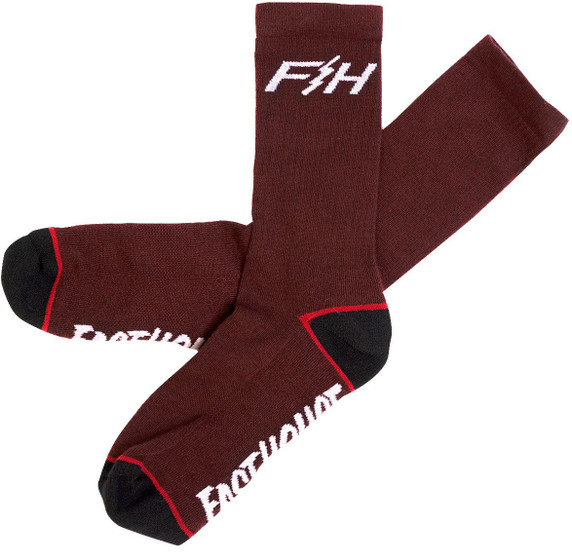 Fasthouse Outland Tech Socks Heather Maroon 2023