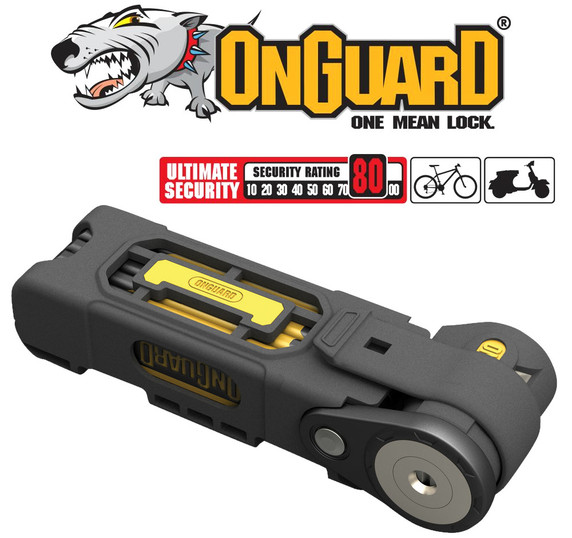 OnGuard K9 Heavy Duty Folding Link Plate Bicycle Lock 79cm Black