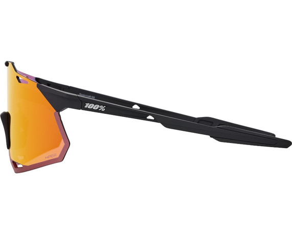 100% Hypercraft XS Sunglasses Soft Tact Black (HiPER Red Multilayer Mirror Lens)