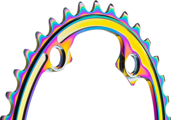 absoluteBLACK Premium Oval 110BCD 34T 4B Shimano 9100/8000 2x Rainbow Chainring