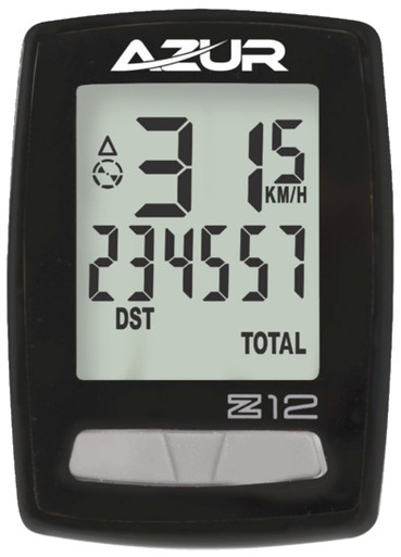 Azur Z12 Wireless 12 Function Bike Computer Black