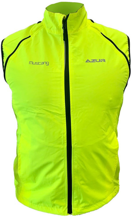 Azur Mustang Convertible Wind Jacket Fluro Yellow