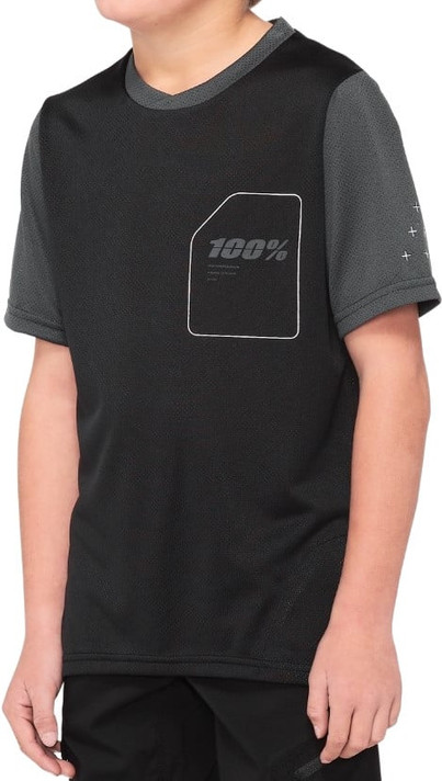 100% Ridecamp Youth Jersey Black/Charcoal