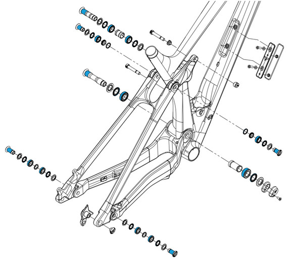 YT IZZO Mk1 CF Bike Frame Bearing Seal Set