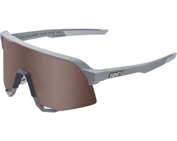 100% S3 Sunglasses Soft Tact Stone Grey (HiPER Crimson Silver Mirror Lens)
