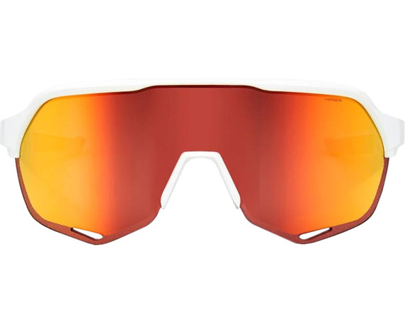 100% S2 Sunglasses Soft Tact Off White (HiPER Red Multilayer Mirror Lens)