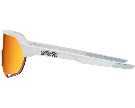 100% S2 Sunglasses Soft Tact Off White (HiPER Red Multilayer Mirror Lens)