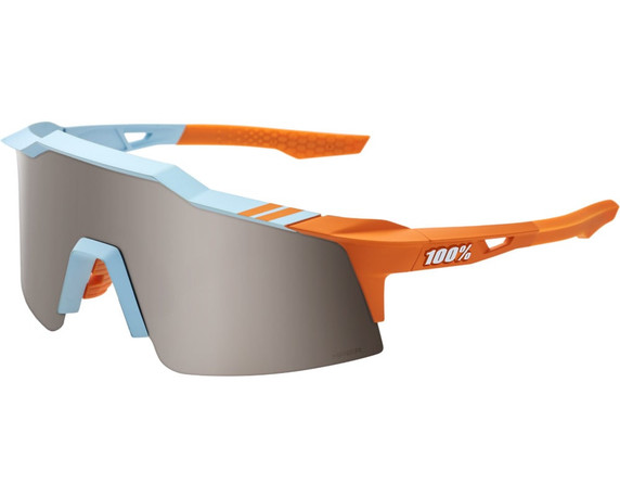 100% Speedcraft SL Sunglasses Soft Tact Two Tone (HiPER Silver Mirror Lens)