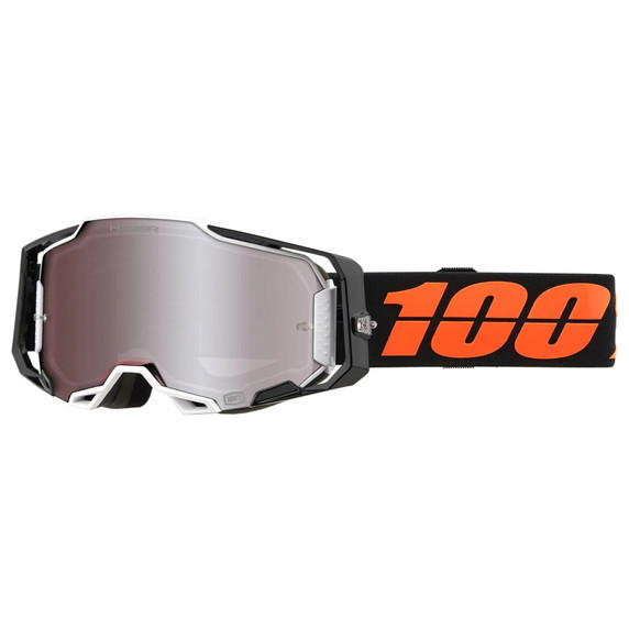 100% Armega MTB Goggles HiPER Mirror Silver Lens Blacktail Black