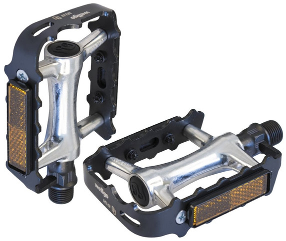 Azur Streamline 9/16" Low Profile Alloy Pedals Black/Silver