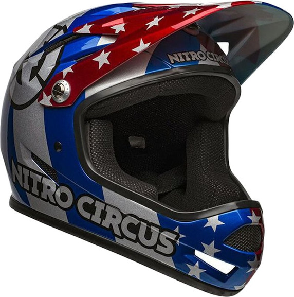 Bell Sanction Full Face Helmet Nitro Circus Red/Silver/Blue