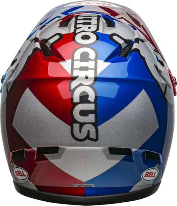 Bell Sanction Full Face Helmet Nitro Circus Red/Silver/Blue