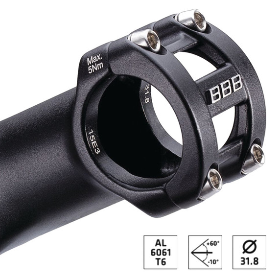 BBB BHS-35 HighFix 80mm OS Adjustable Stem 31.8 Bar