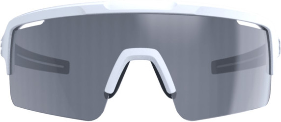 BBB Fuse Sunglasses Matte White/Black Frame Smoke Flash Mirror Lens