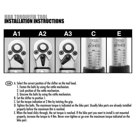 BBB BTL-94 TorqueFix 4nm Pre-Set Torque Wrench