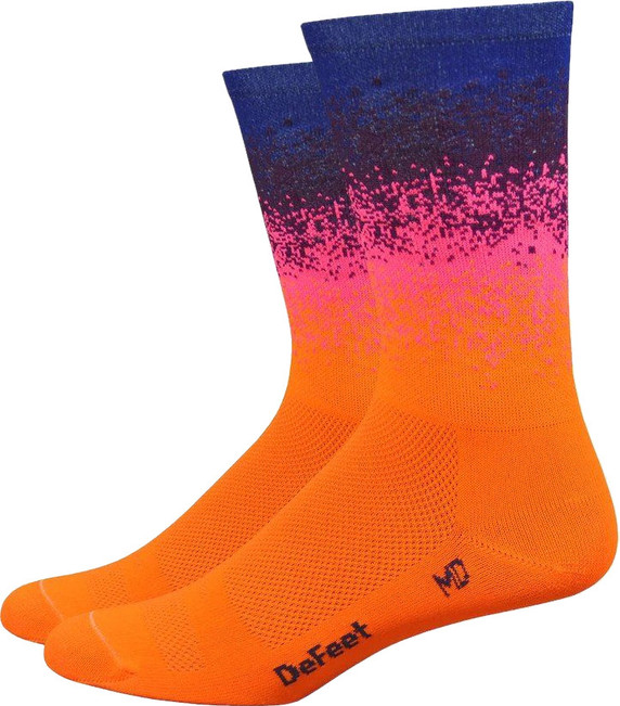 DeFeet Aireator Barnstormer Ombre 15cm Socks Orange/Pink/Blue
