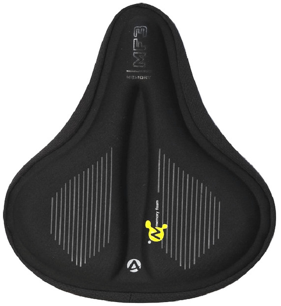 Azur Ladies Comfort Memory Foam Womens Saddle Cover Black