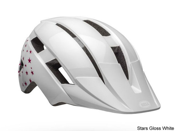 Bell Sidetrack II Youth Helmet Gloss White/Stars Unisize