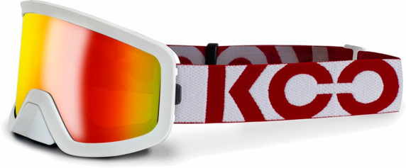 KOO Edge MTB Goggles White/Red with Red Mirror Lens