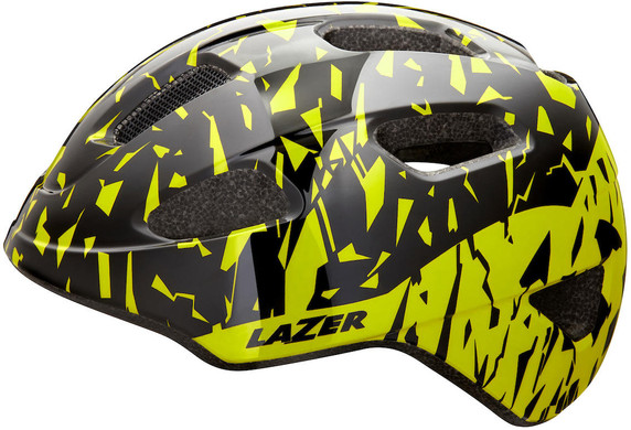Lazer Nutz KinetiCore Kids Black/Flash Yellow Helmet Unisize