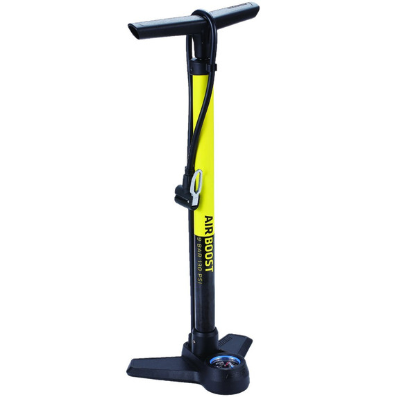 BBB BFP-21 AirBoost 130 psi Steel Floor Pump Black/Yellow