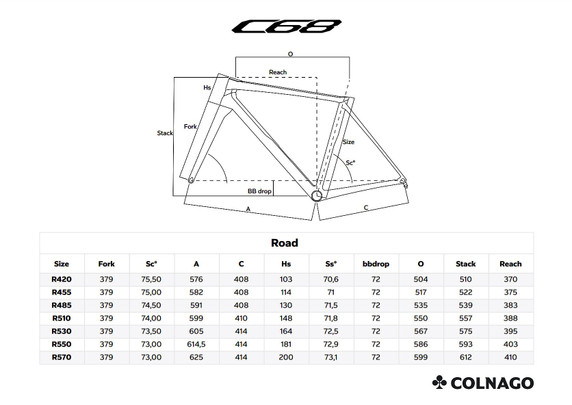 Colnago C68 Road Carbon Frameset HRWH