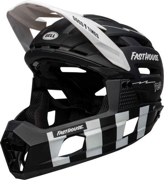 Bell Super Air R Spherical MIPS Fasthouse Helmet Matte Black/White