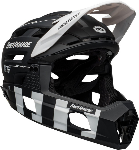 Bell Super Air R Spherical MIPS Fasthouse Helmet Matte Black/White