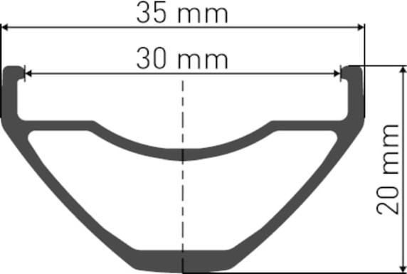 DT Swiss E532 28H 30mm 29" Rim