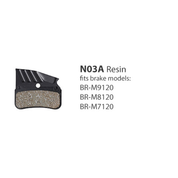 Shimano BR-M9120 N03A Finned Resin Brake Pads w/Spring And Split Pin