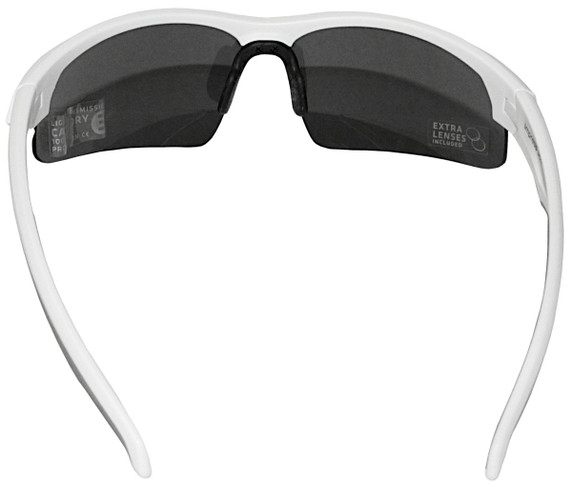 BBB BSG-58 Impress Sport Glasses Matt White Frame Smoke Lens