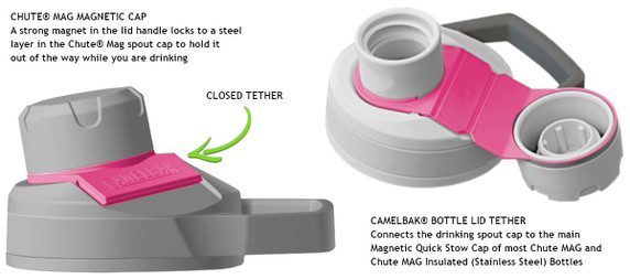 CamelBak Chute Mag Bottle Lid Tethers 5xPack Mixed Colours