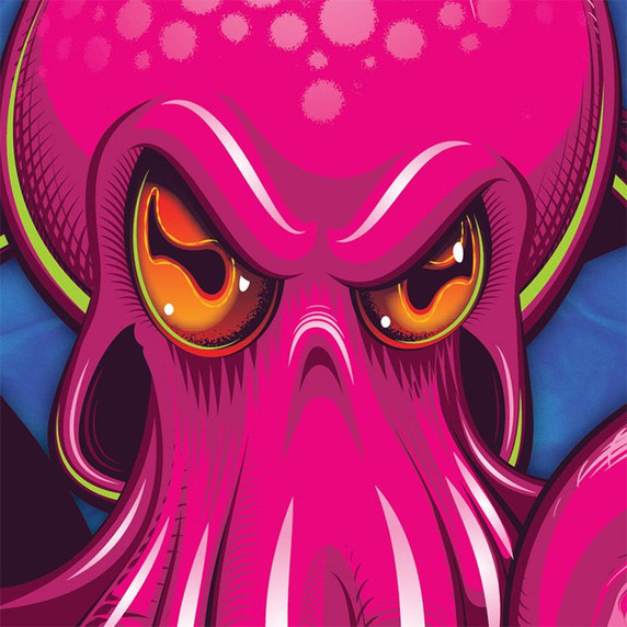 Dirtsurfer Mudguard Octopus Pink/Blue