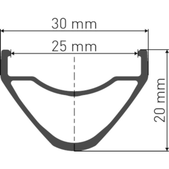 DT Swiss XM421 32H 25mm 27.5" Alloy Rim Black