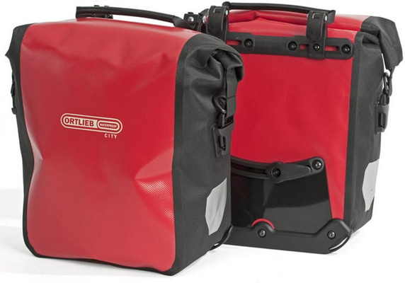 Ortlieb Front Roller City Pannier Bags Red