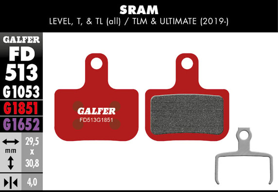 Galfer Bike FD513 Sram Advanced Disc Brake Pads