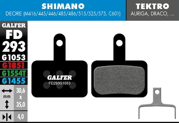 Galfer Bike FD293 Shimano Tektro TRP Standard Disc Brake Pads