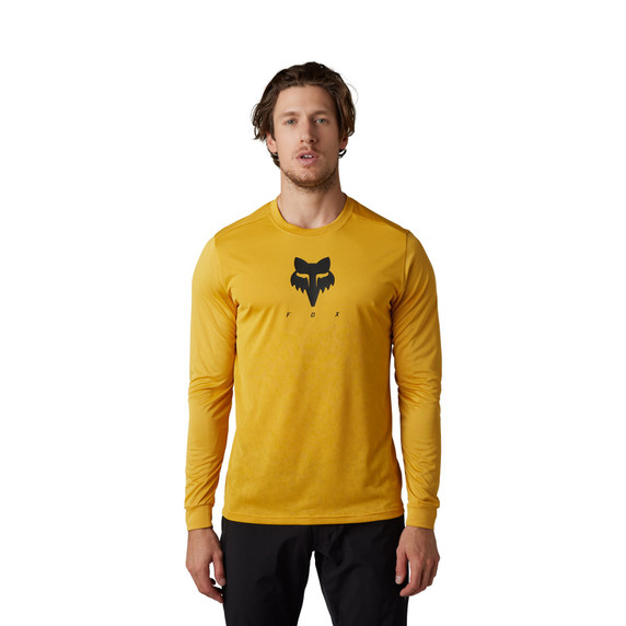 Fox Ranger Tru-Dri Mens MTB LS Jersey Daffodil 